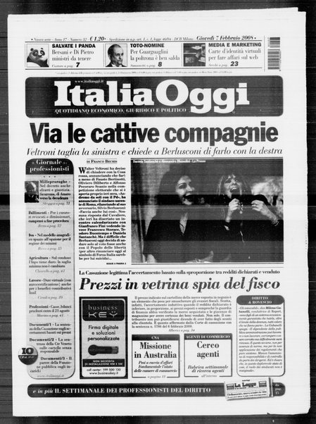 Italia oggi : quotidiano di economia finanza e politica